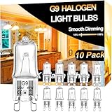 Vinaco Glühbirne G9 40 Watt, 10er Pack Halogen G9 230V 40W Lange...