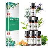 MAYJAM Ätherische Öle Set 6 x 10ml, 100% Rein Naturrein Ätherisches Öl...