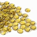 Meschett 440g Gelb Glassteine & Muggelsteine 85-100 Stück, 13-20mm...