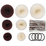 Aipaide 7 stück Haardonut Set, Damen Haarknoten Donut-Duttkissen...