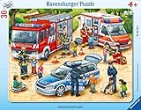 Ravensburger Kinderpuzzle - 06144 Spannende Berufe - Rahmenpuzzle für...