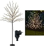 Bonetti LED Lichterbaum mit 200 warm-weißen Lichtern beleuchtet, 150 cm...