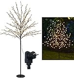 LED Lichterbaum mit 200 warm-weißen Lichtern beleuchtet, 150 cm hoch, die...