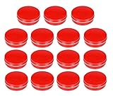 Rote Aluminiumdose mit Schraubdeckel, runde Metalldosen, Aluminiumdosen,...