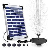 AISITIN Solar Springbrunnen 5.5W Solar Teichpumpe mit Solar Panel...