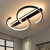 LUOLONG LED Deckenleuchte Dimmbar Deckenlampe Schwarz Wohnzimmerlampe 35W...