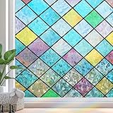 Zindoo Fensterfolie Blickdicht 59.5 x 120cm Ohne Klebstoffe 3D...