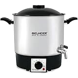 Bielmeier Einkochautomat 9 L Edelstahl – elektrisch 1000 W mit 3/8″...