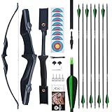 Pfeil und Bogen für Erwachsene,30lbs 40lbs Recurvebogen Set mit 8...