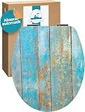 Calmwaters® WC Sitz mit Absenkautomatik, Holz-Motiv Shabby-Chic, Holzkern...