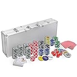 XMTECH Pokerset 500 Chips Pokerkoffer Set Pokerspiel inkl. Pokerkoffer...