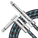 Waptrax Gitarrenkabel, 3 m, E-Instrument, Bass, AMP-Kabel für elektrische...