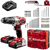 Einhell Akku-Schlagbohrschrauber TE-CD 18/2 Li-i +64 (2x2,0Ah) Power...