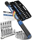 Drehmomentschlüssel [21tlg inkl. ] Einrastender 1/4 Zoll 1-25 nm - Wrench...