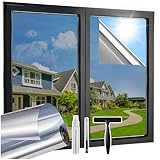 Lifetree Spiegelfolie Fensterfolie Bickdicht Sichtschutz von außen,...