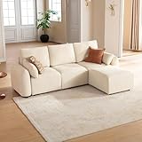 JINOVIA Modulares Ecksofa 254cm, modernes Cord-Schlafsofa in L-Form mit...