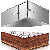 Menz Backrahmen rechteckig verstellbar – 8 cm hohe Edelstahl Backform...