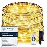 HAUSPROFI 20M 400LED Lichterschlauch Außen, Lichterkette Strombetrieben...