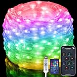 15M Lichterkette RGB Smart IC, 150LEDs Wasserdicht Lichtschlauch Led Strip...