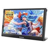 Akntzcs Tragbarer Monitor 13,3 Zoll Portable Monitor HD 1366 * 768 Externer...