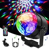 Detake Discokugel, 360° Rotierende Disco Licht Musik Activated LED Party...