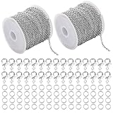 Gliederkette 2 STK 5m Basteln Gliederkette 2.4mm Kette DIY Jewellery Chain...