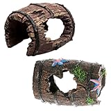 Simsky ‌2 Stück Realistisches Baumstamm Aquarium Dekor - Naturliches...