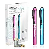 Diagnostikleuchte Pupillenleuchte, RISEMART 2 Stück Wiederverwendbare LED...