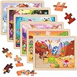 SYNARRY Dinosaurier Puzzle ab 3 4 5 6 7 Jahre, 6×60 Teile Kinderpuzzle...