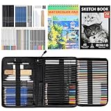 TAVADA Professionelle Aquarell Bleistifte, 76-teiliges Zeichenset,...
