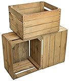 Kistenkolli Altes Land 3 Set Vintage Holzkiste - alte Obstkiste - Weinkiste...