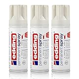 3x edding Permanent Spray verkehrsweiß 200 ml Premium Acryllack, RAL 9016