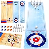 LOHAME 4 in 1 Shuffleboard Bowling Basketball Curling Tischspiele 120 x...