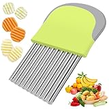 Wellenschneider, 14x9,5 cm Riffelmesser Gemüse Wellenmesser Kinder...