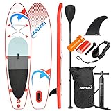 Nemaxx PB305 Stand up Paddle Board 305x76x10cm, ROT/BLAU - SUP, Surfbrett,...