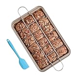 Brownie Backform Backblech Brownie, mit Trennwänden und Spatula,...