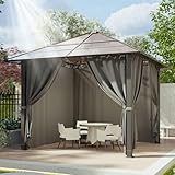 Devoko Pavillon 3x3 Wasserdicht Stabil Winterfest,Aluminium...