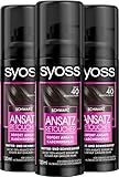 Syoss Ansatz Retoucher Kaschierspray Schwarz Stufe 1 (3 x 120 ml),...