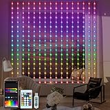 ZAIYW Smart Lichtervorhang RGB 5050 mit Integriertem Chip, 2,4M x 1,8M...