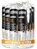 PROCREA® 6x Montagekleber 'Montage 80' [Extra stark bis 100 kg/qm]...