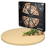 Navaris Cordierit Pizzastein XL für Backofen Grill - Ø30,5cm Pizza Stein...