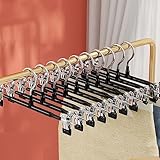 10 Stück Metall Hosenbügel,Kleiderbügel mit rutschfest Clips...