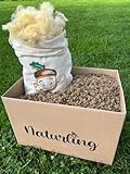 naturling Schafwollpellets Natur 3,5kg mit 250g Schafwolle - organischer...