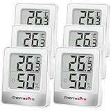 ThermoPro TP49W-6 digitales Mini Thermo-Hygrometer Thermometer...