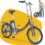 aktivelo E-Klapprad, 20 Zoll E-Bike, Faltrad mit wartungsfreiem 250 W...