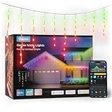 Govee Eiszapfen Lichterkette, 10M RGBIC LED Lichterkette außen, 400 LEDs...