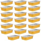 TOYANDONA 20 Stück Teiliges aluminiumfolie Back Grillschalen Quadratische...