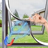 MLEJU Fliegengitter Fenster Magnet, DIY Insektenschutz Magnetfenster,...