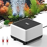 hygger Aquarium Luftpumpe 6W Regelbare Sauerstoffpumpe Aquarium Leise,...