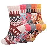 UV STYLISH 5 Paar Winter Socken Damen Dicke Wollsocken, Wandersocken Warme...